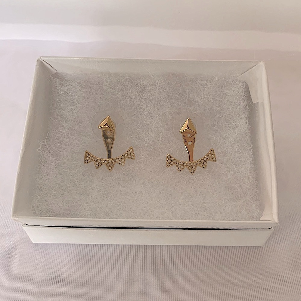 Gold Pavé Ear Jacket Earring Set